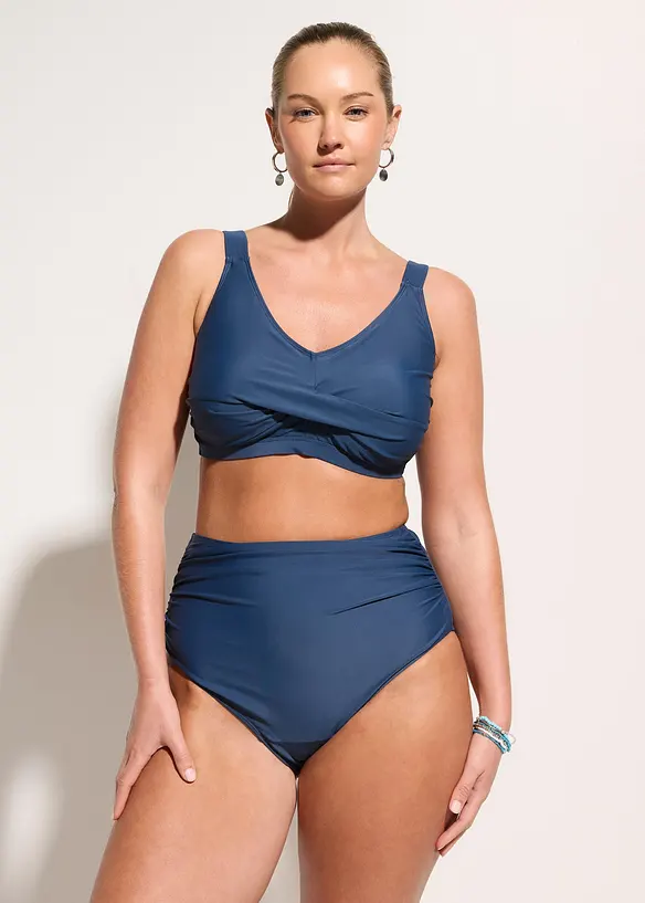 Bikini med l&auml;tt formande effekt och omlottdetalj (2 delar), bonprix