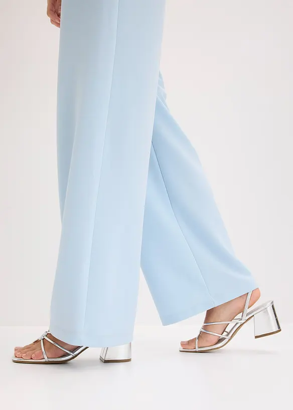 Jumpsuit i kr&auml;pp med struktur och med p&auml;rlbroderi, bonprix