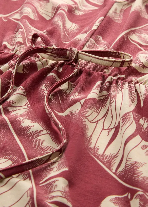 Jerseykl&auml;nning i b&ouml;ljande materialmix, bonprix