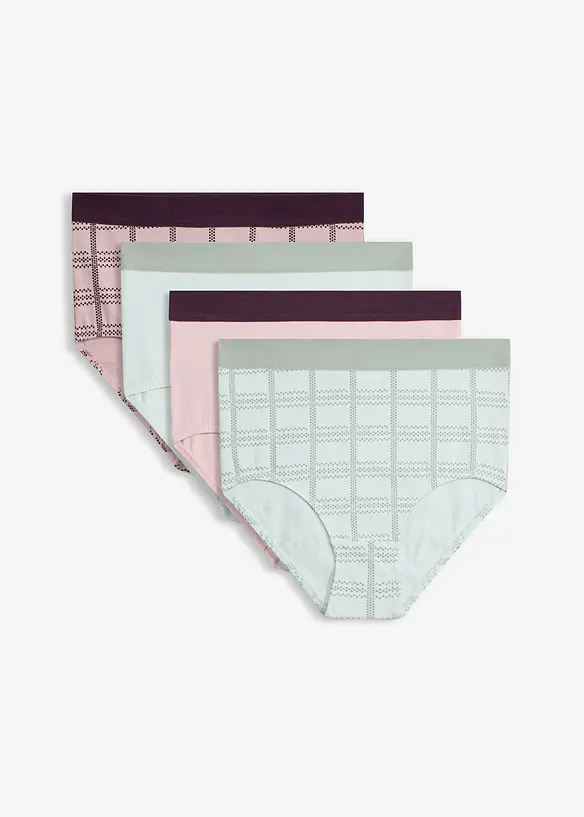 Midjetrosa med ekologisk bomull (4-pack), bonprix