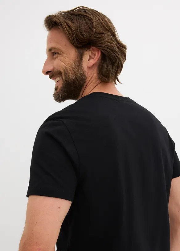 T-shirt i ekologisk bomull, smal passform, bonprix