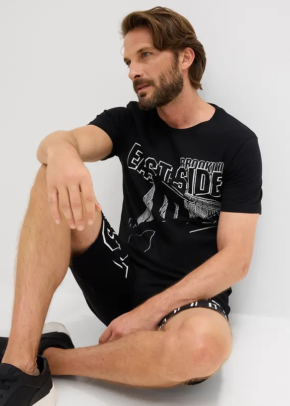 T-shirt i ekologisk bomull, smal passform, bonprix