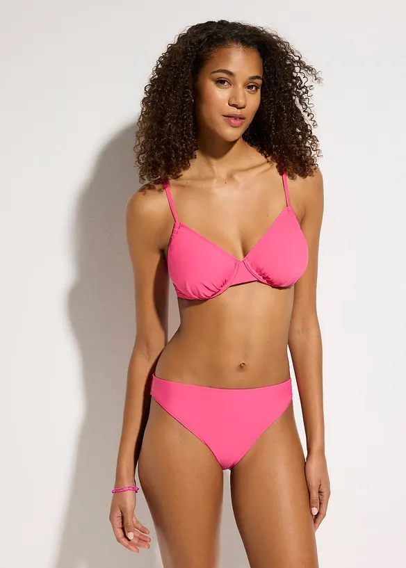 Bikini&ouml;verdel med bygel och rynk i sidan, bonprix