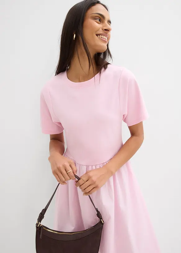 Mellanl&aring;ng kl&auml;nning i ren bomull, bonprix