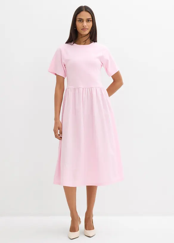 Mellanl&aring;ng kl&auml;nning i ren bomull, bonprix