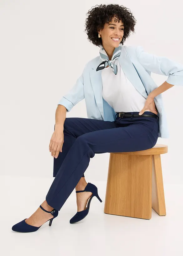 Stretchbyxa i bootcutmodell, bonprix