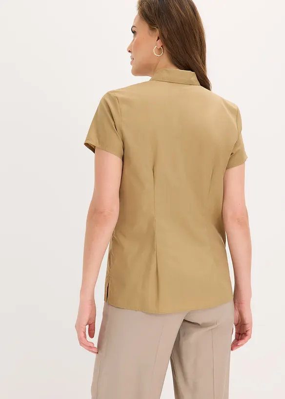 Kort&auml;rmad poplinblus, bonprix