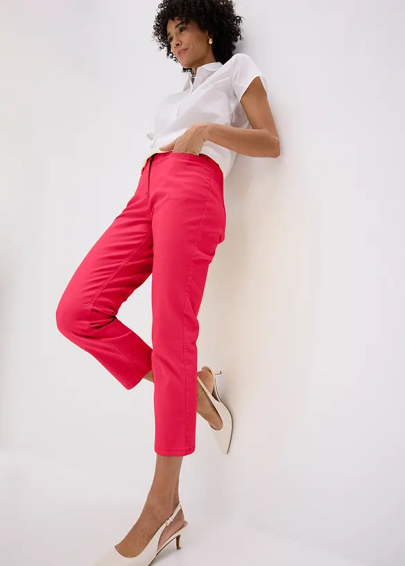 Kort&auml;rmad poplinblus, bonprix