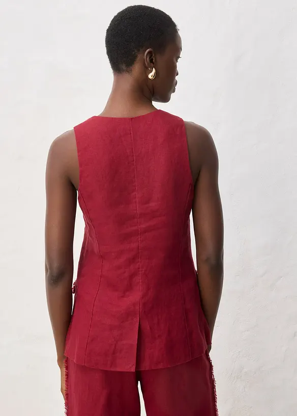 Kostymv&auml;st i rent lin, bonprix