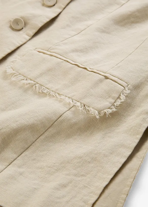 Kostymv&auml;st i rent lin, bonprix