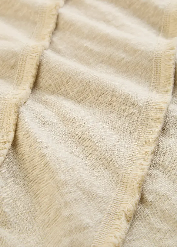 Topp i rent lin med applikation, bonprix