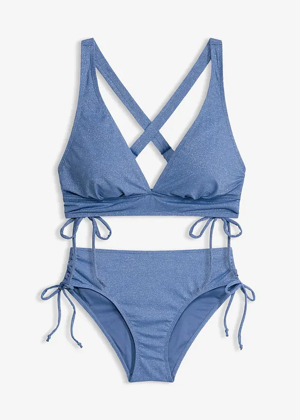 Bikini i glittrigt material (2 delar), bonprix