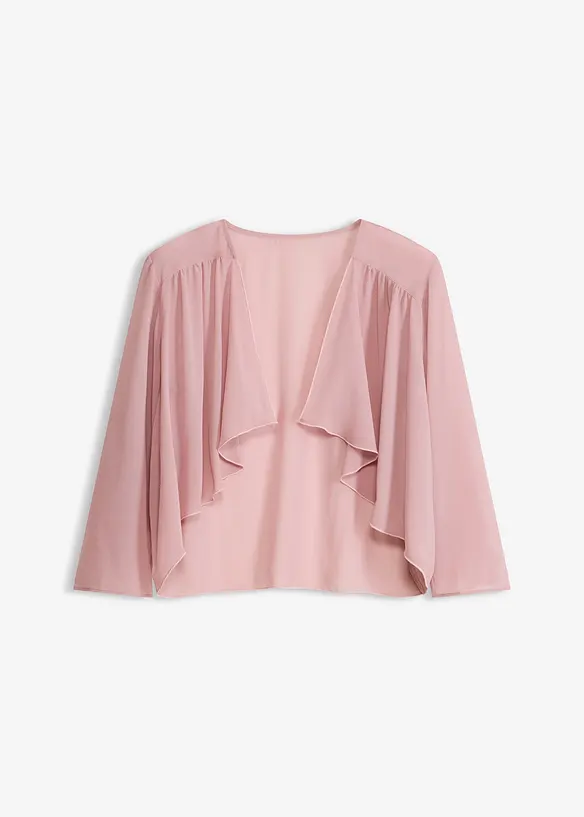 Chiffongbolero med &aring;tervunnen polyester, bonprix
