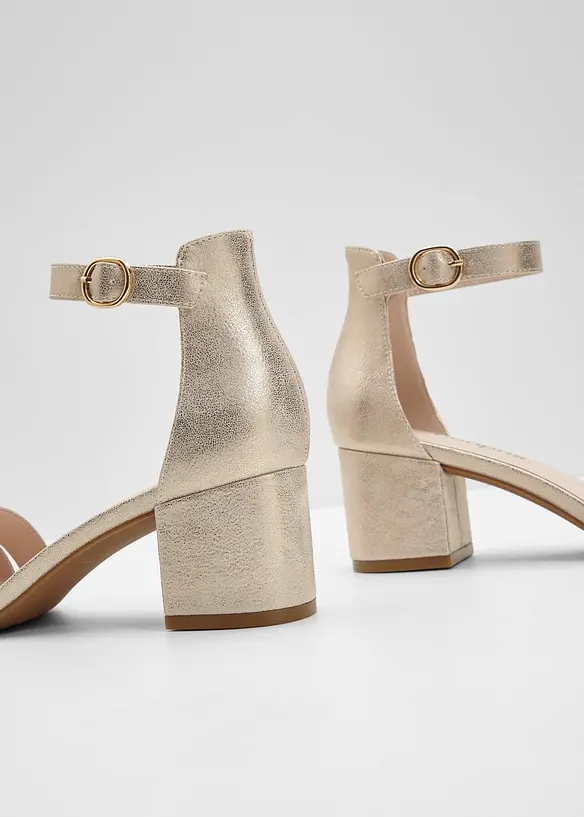 Sandalett med blockklack, bonprix