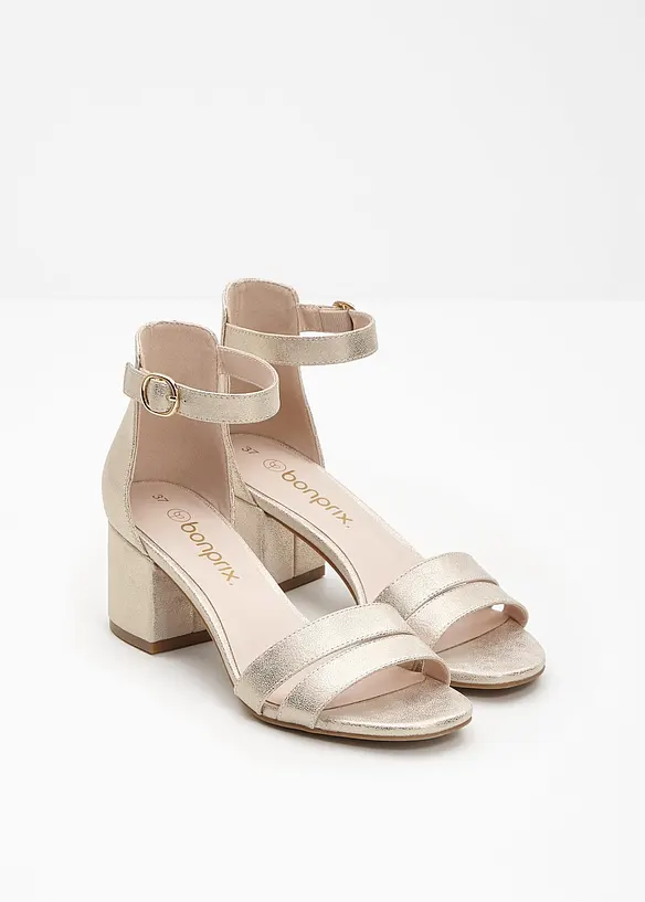 Sandalett med blockklack, bonprix