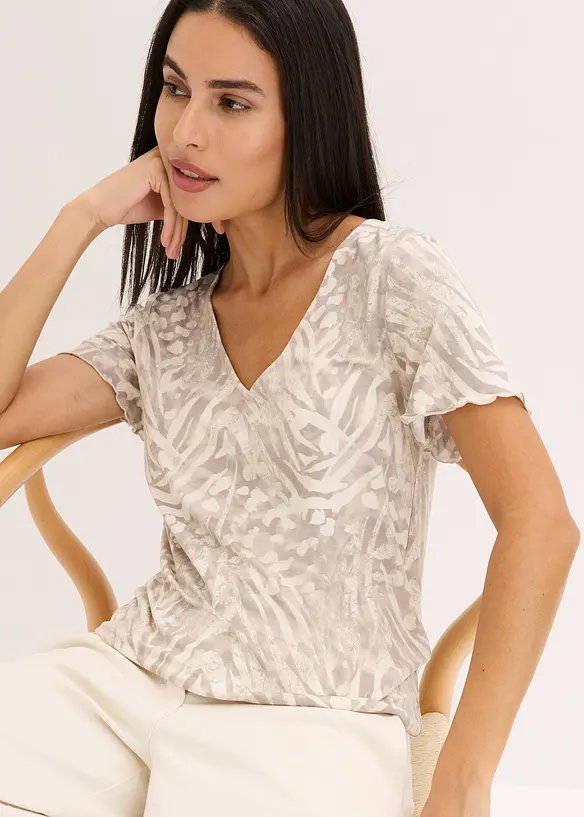 Topp med res&aring;rlinning, bonprix