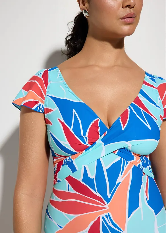 Baddr&auml;kt med l&auml;tt formande effekt och omlottdetalj, bonprix