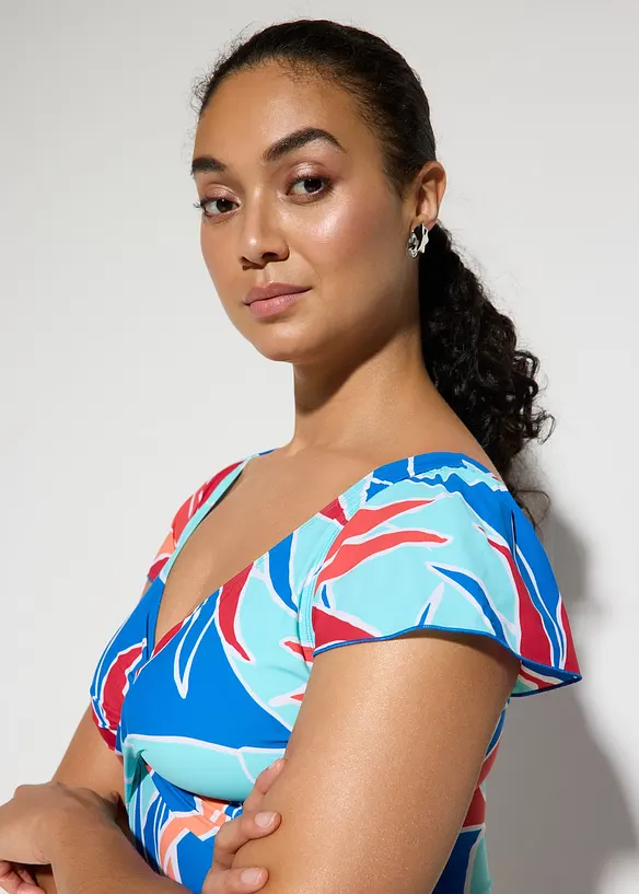 Baddr&auml;kt med l&auml;tt formande effekt och omlottdetalj, bonprix