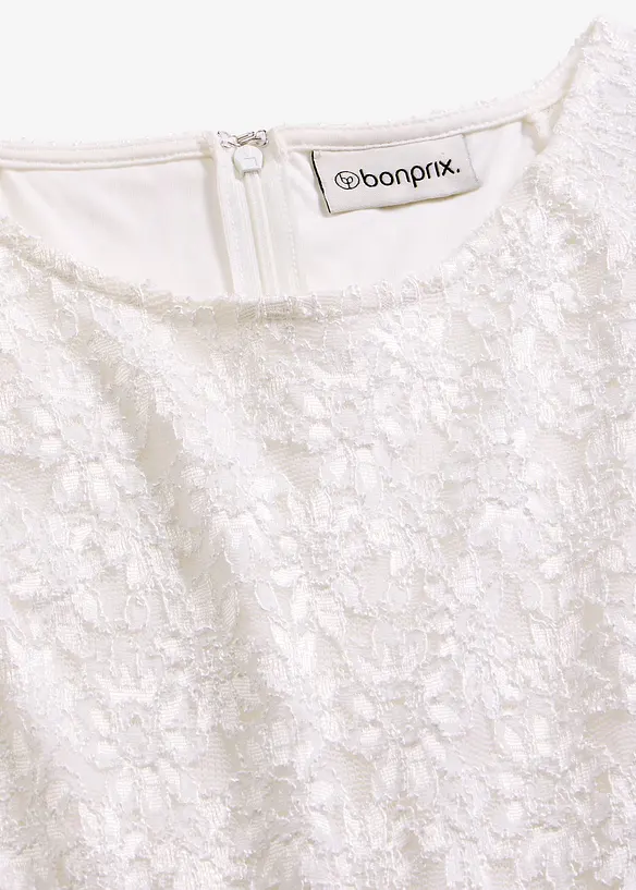 Jumpsuit av tunn chiffong med spets, bonprix