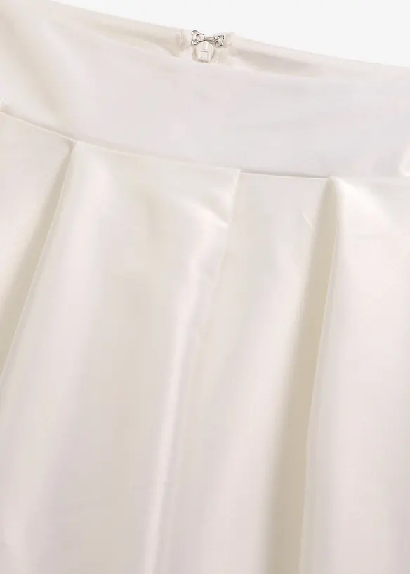 Maxikjol av glansig satin, bonprix