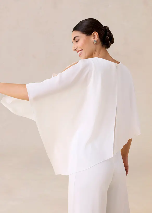 Jumpsuit i fintr&aring;dig chiffong, bonprix