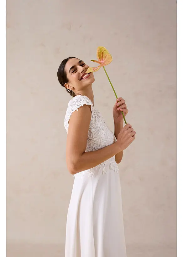 Brudkl&auml;nning med spets, bonprix