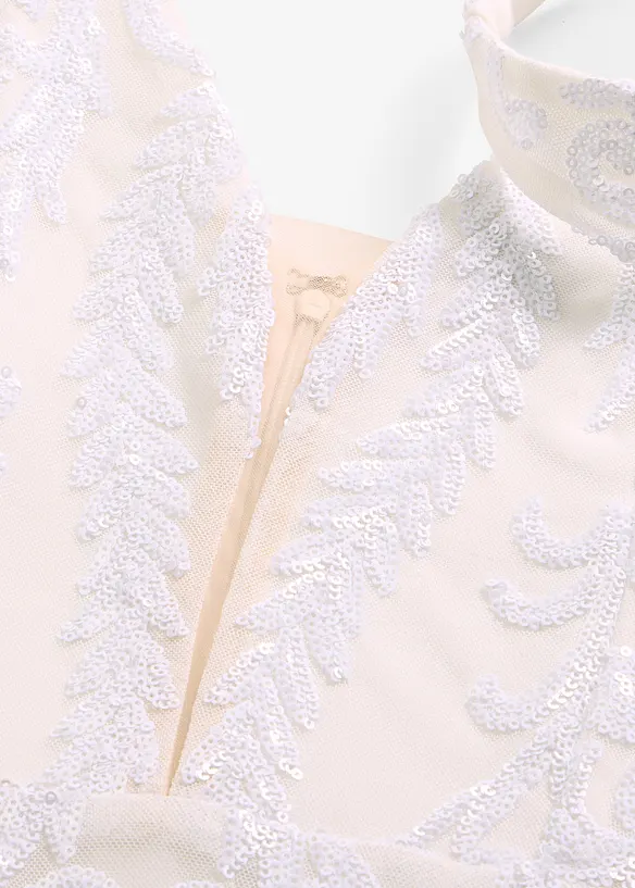 Brudkl&auml;nning med paljettbroderi, bonprix