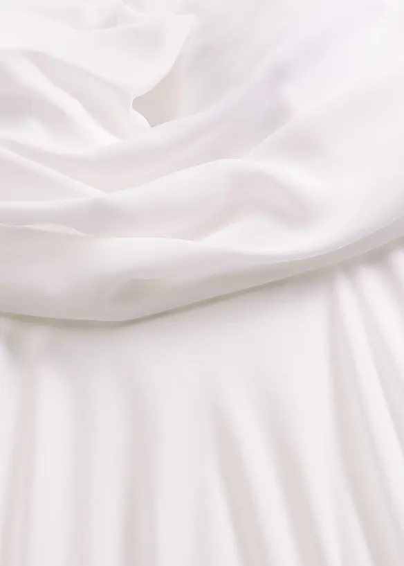 Brudkl&auml;nning av tunn chiffong med drapering, bonprix