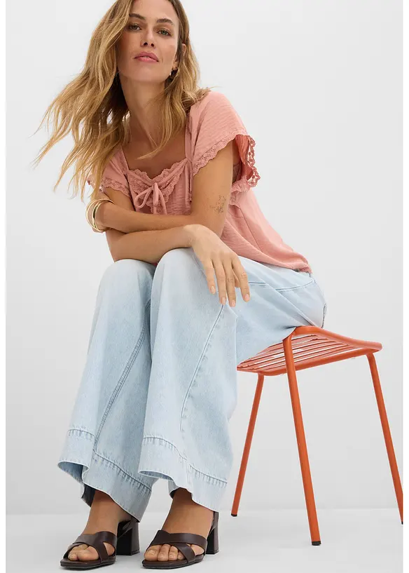 Wide Leg Jeans, High Waist, bonprix