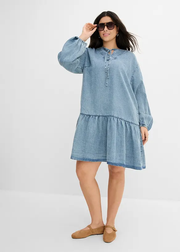 Ledig midikl&auml;nning med lin, bonprix