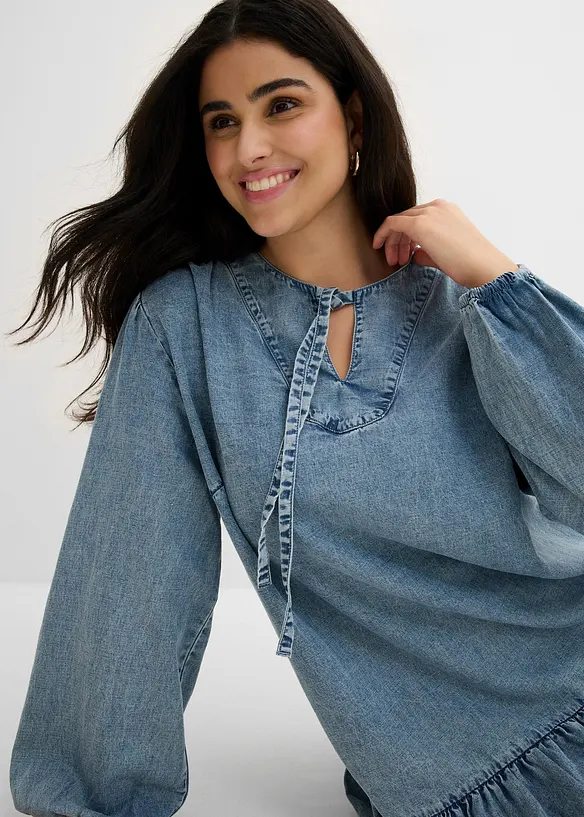 Ledig midikl&auml;nning med lin, bonprix