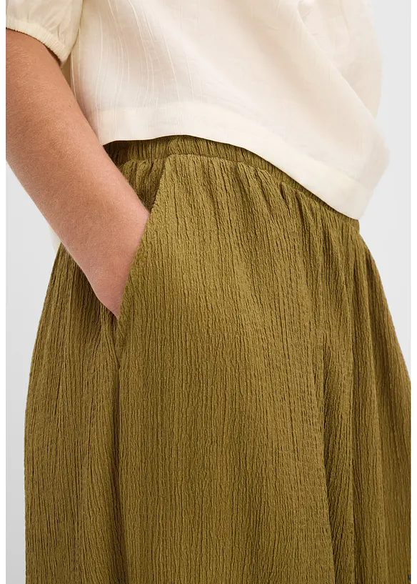 Haremsbyxa av kr&auml;pp med struktur, bonprix