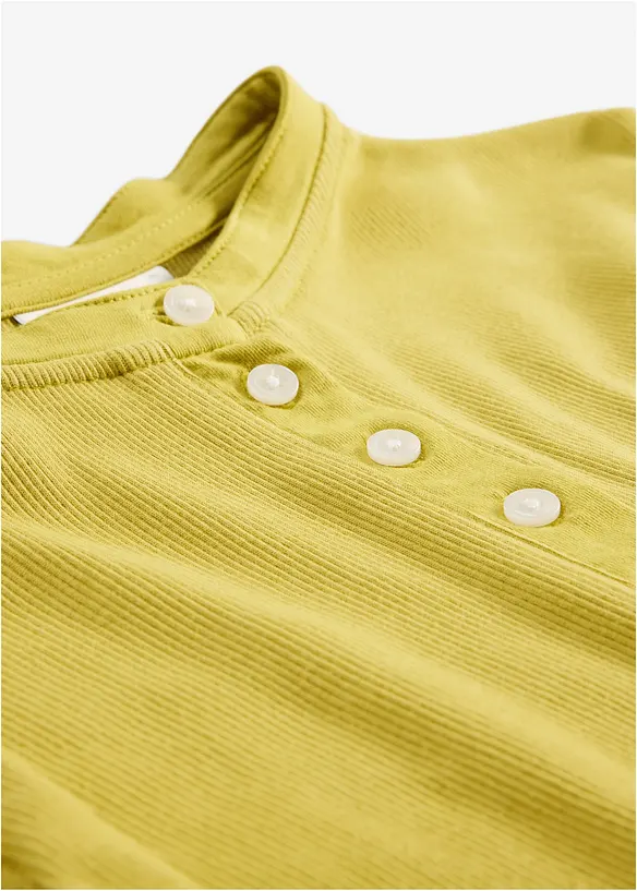 Ribbstickad topp i ekologisk bomull, bonprix