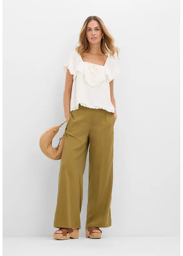 Blustopp av l&auml;tt kr&auml;pp, bonprix