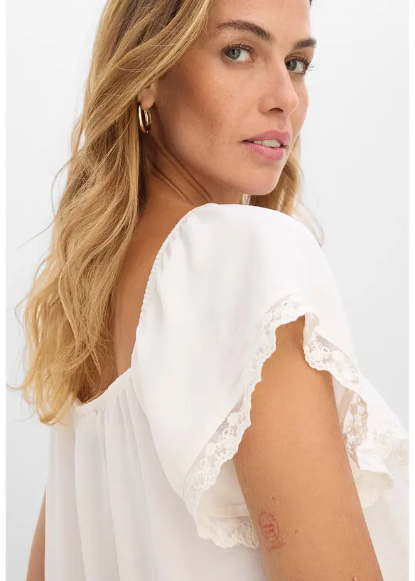 Blustopp av l&auml;tt kr&auml;pp, bonprix