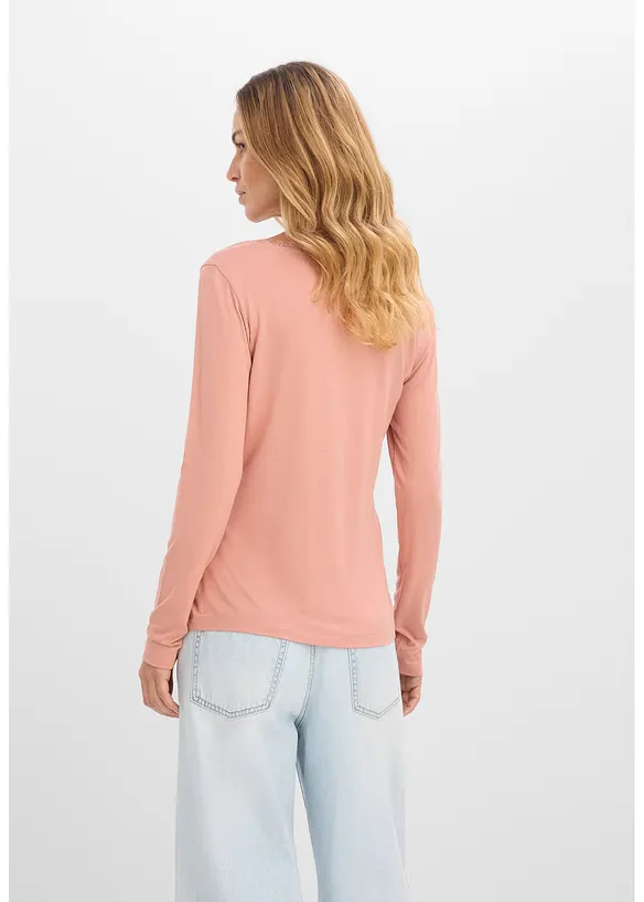 L&aring;ng&auml;rmad topp i mjuk viskosmix, bonprix