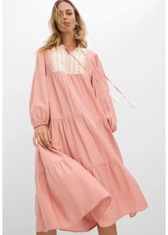 Midikl&auml;nning av mjuk viskosmix, bonprix