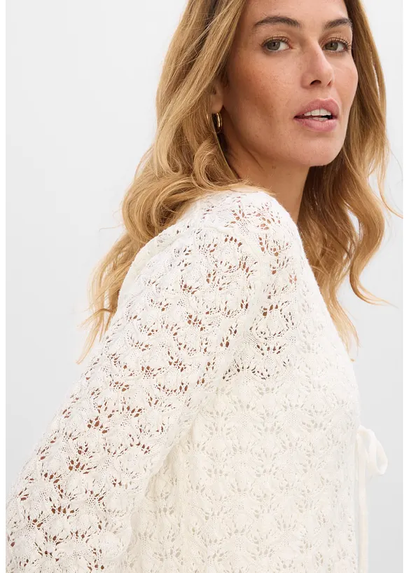 H&aring;lm&ouml;nstrad cardigan av bomull, bonprix