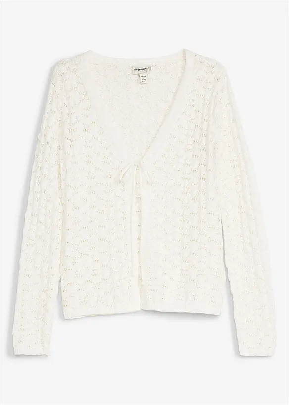 H&aring;lm&ouml;nstrad cardigan av bomull, bonprix