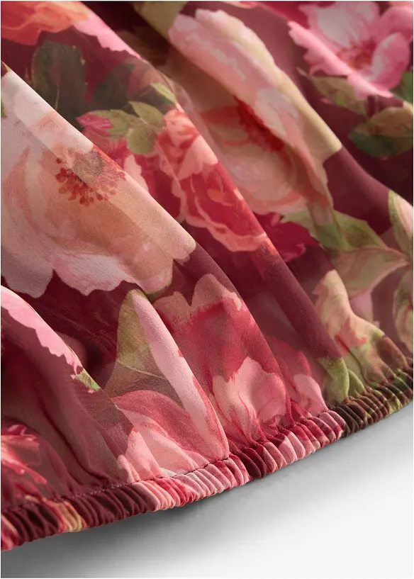 Blus med ballongformad nederkant, bonprix