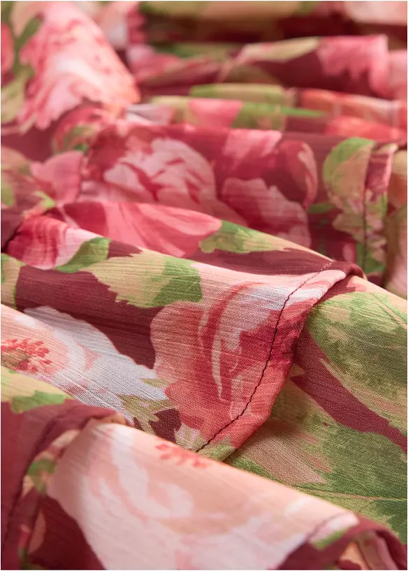 Chiffongblus med volanger, bonprix