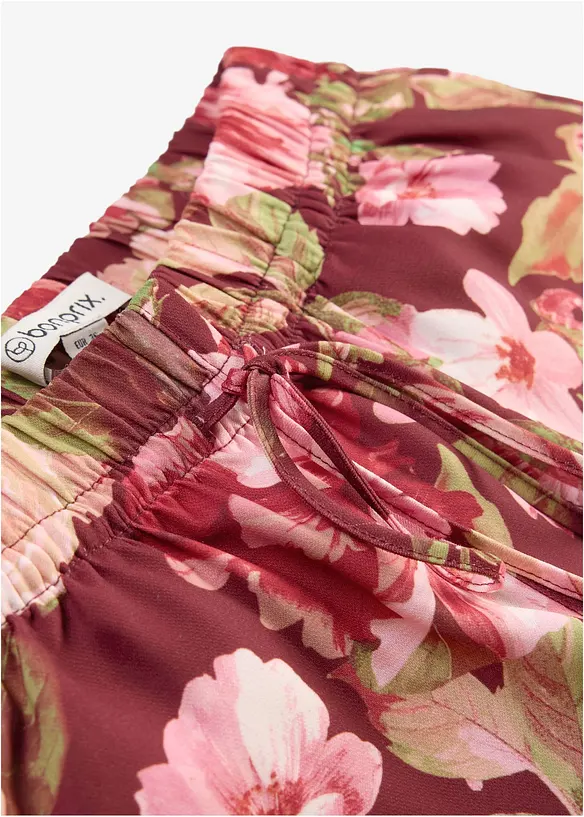 Byxa i vid modell med veck, bonprix