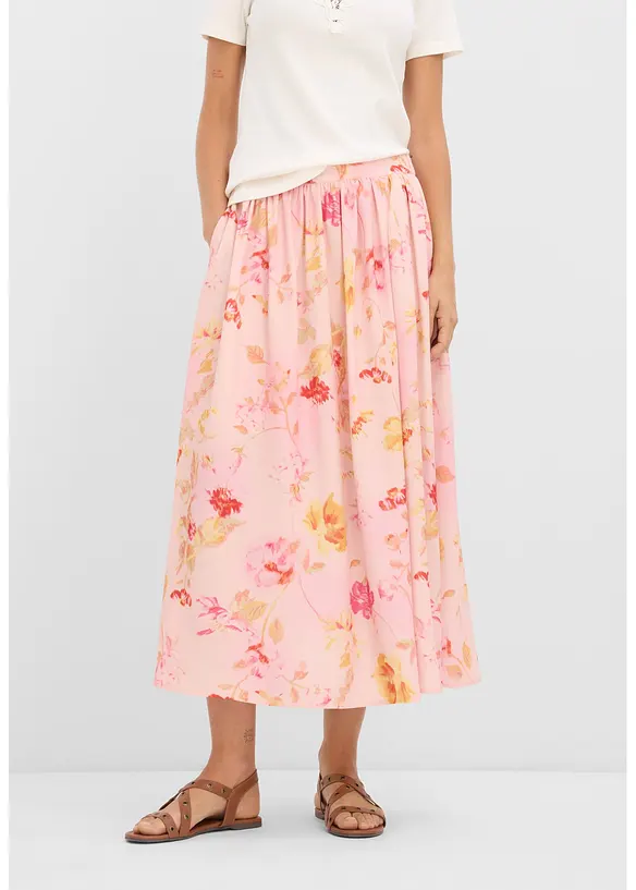 Maxikjol i l&auml;tt kr&auml;pp, bonprix