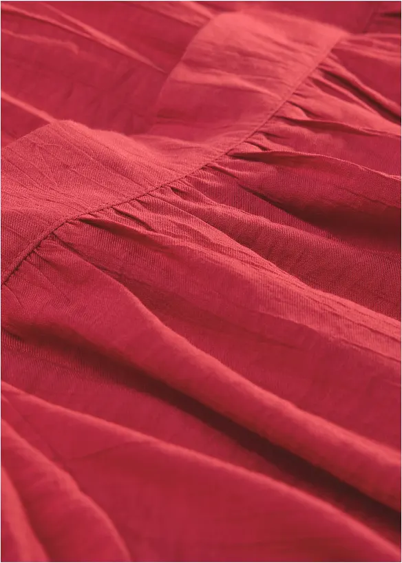 Blus av krinklat material med struktur, bonprix