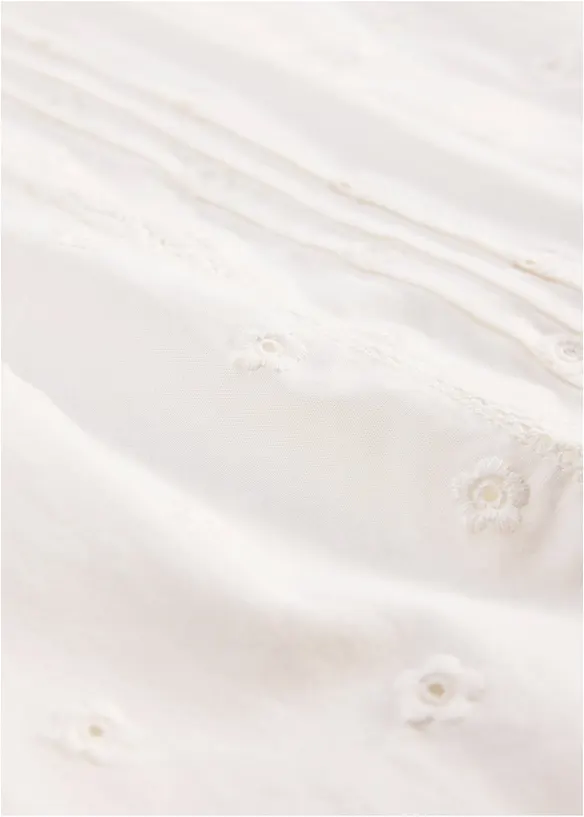 Blus av poplin med struktur, bonprix