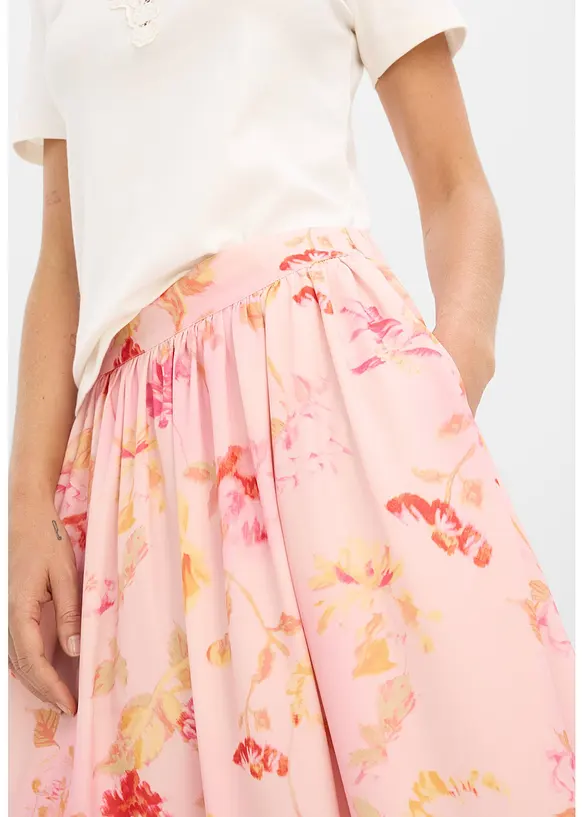 Maxikjol i l&auml;tt kr&auml;pp, bonprix