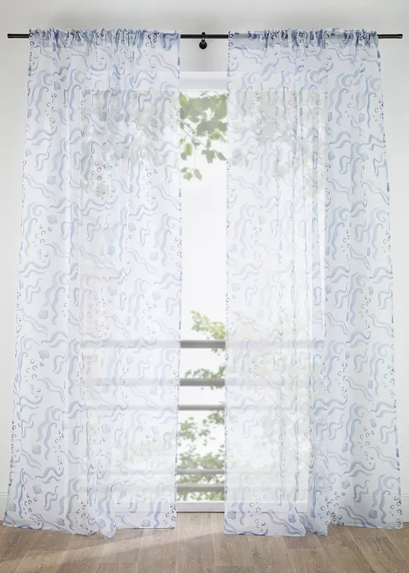 Gardin med &aring;tervunnen polyester (1-pack), bonprix