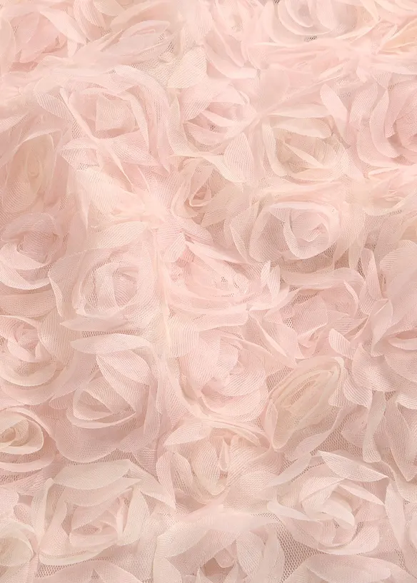 Aftonkl&auml;nning i uts&ouml;kt tyll med blommig spets, bonprix