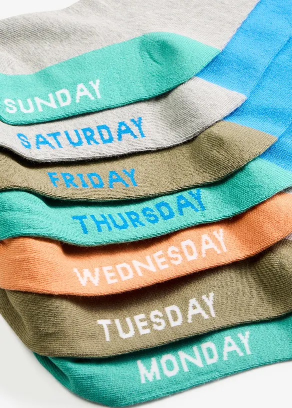 Strumpor med ekologisk bomull (7-pack), bonprix