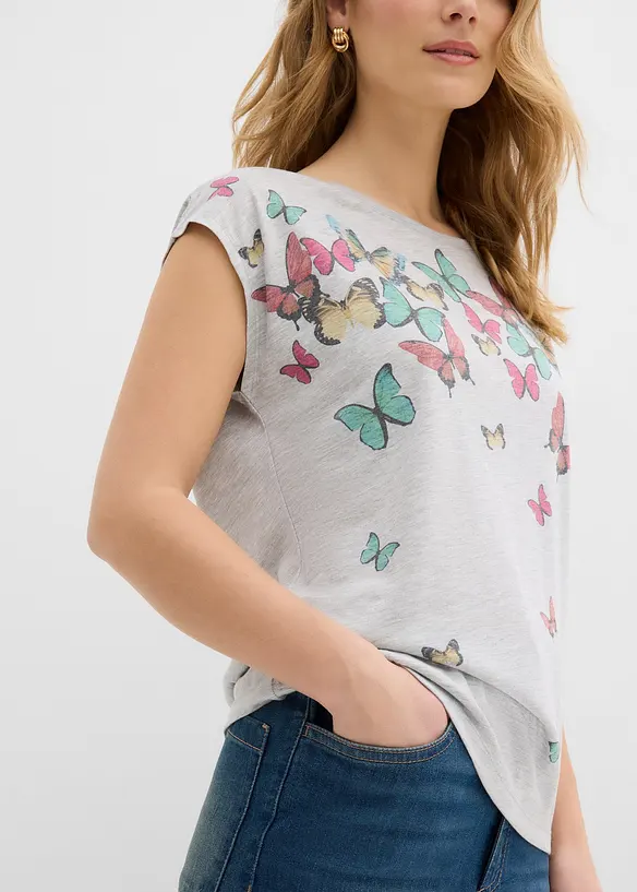 Topp med fj&auml;rilar, bonprix